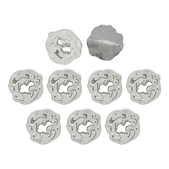 Molten style Metal Button | 12mm & 15mm