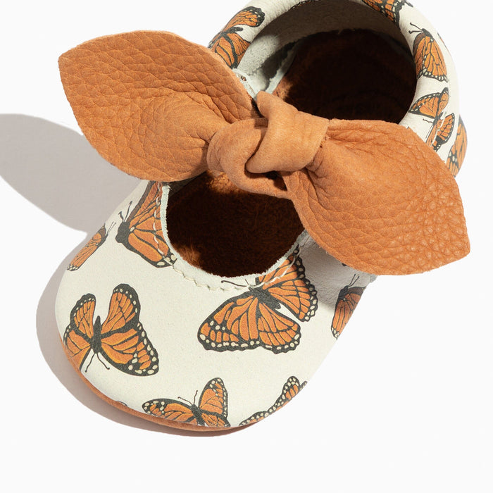 Monarch Butterfly Knotted Bow Baby Shoe - Babies in Bloom