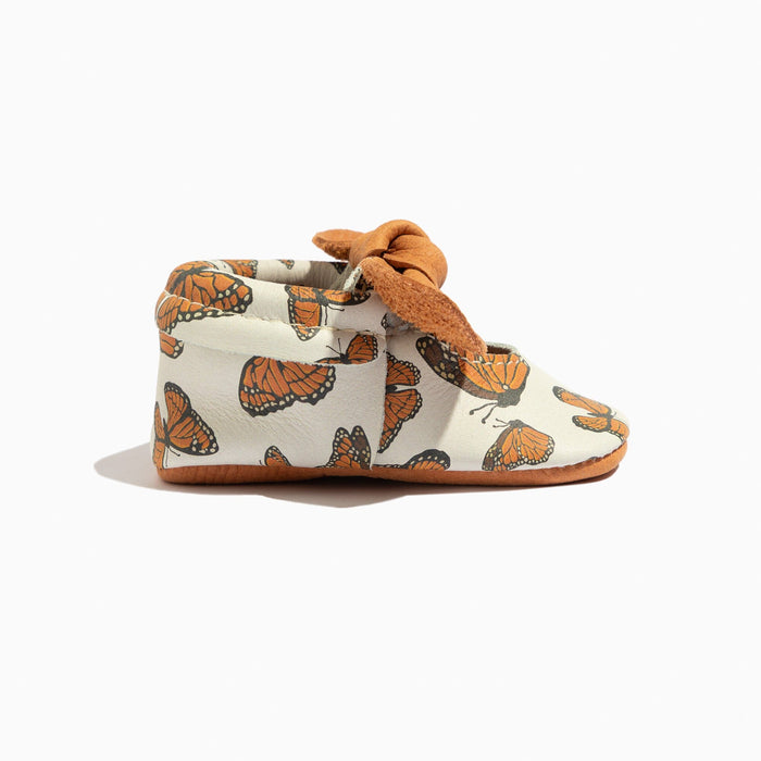 Monarch Butterfly Knotted Bow Baby Shoe - Babies in Bloom