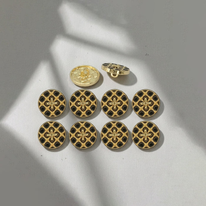 Gold black / 12mm(20L) / 50 Buttons