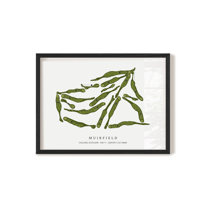Muirfield | Golf Course Map | Black Frame