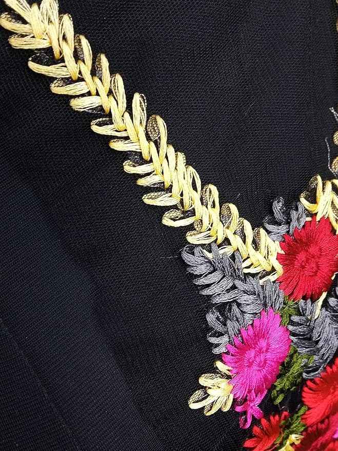 Premium multi-hued elegance embroidery patch by Ani Accessories suitable for dresses, jackets and DIY fashion