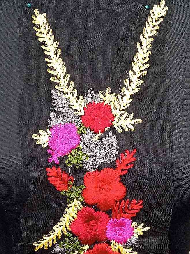 Handcrafted multi-hued embroidered patch by Ani Accessories adding artistic charm to ethnic and fusion outfits