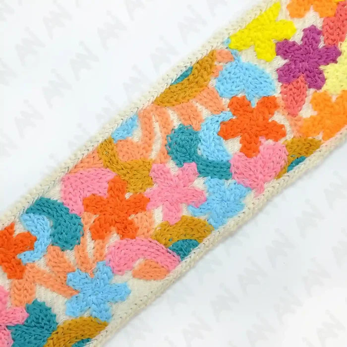 Multicolor Boho Floral Lace Trim | 2 Meter