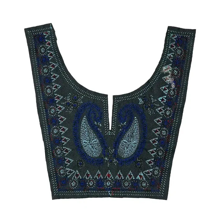 Elegant multicolor embroidery round neckline by Ani Accessories ideal for sewing and neckline decoration.