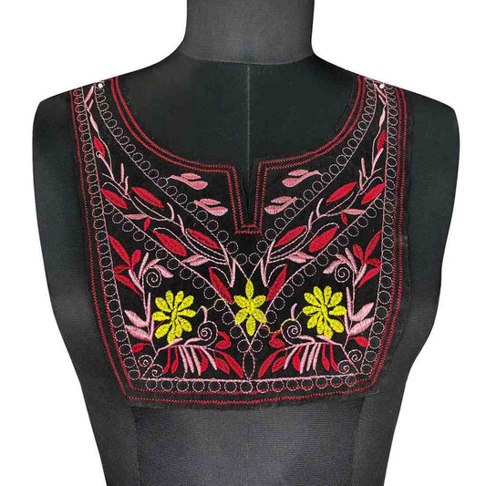 Multicolor floral design neckline with rich embroidery, perfect for ethnic kurtis, suits and festive wear Ani Accessories