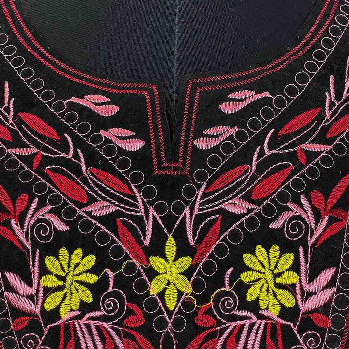 Multicolor floral embroidered neckline crafted for ethnic kurtis, salwar suits and festive looks Ani Accessories