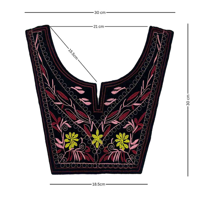 Vibrant multicolor floral design neckline adding traditional charm to ethnic kurtis and suits Ani Accessories