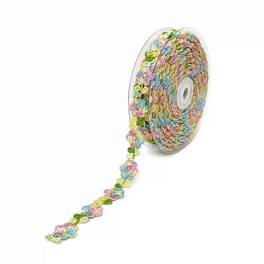 Multicolor Floral Embroidered Lace