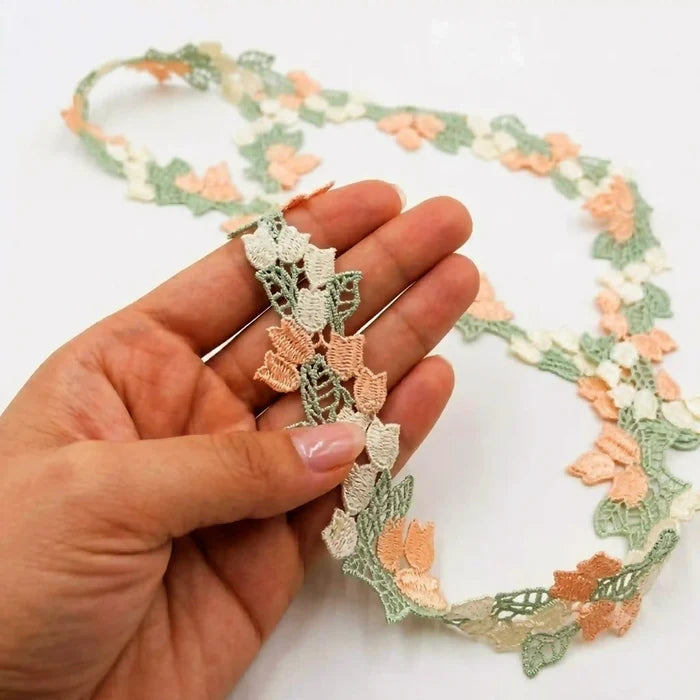 Multicolor Floral Trim Lace