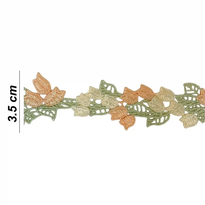 Multicolor Floral Trim Lace