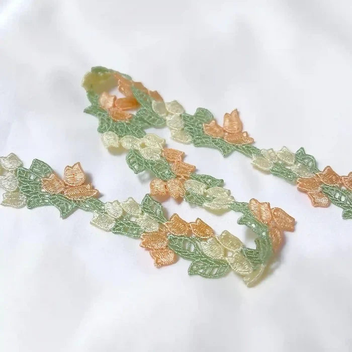 Multicolor Floral Trim Lace
