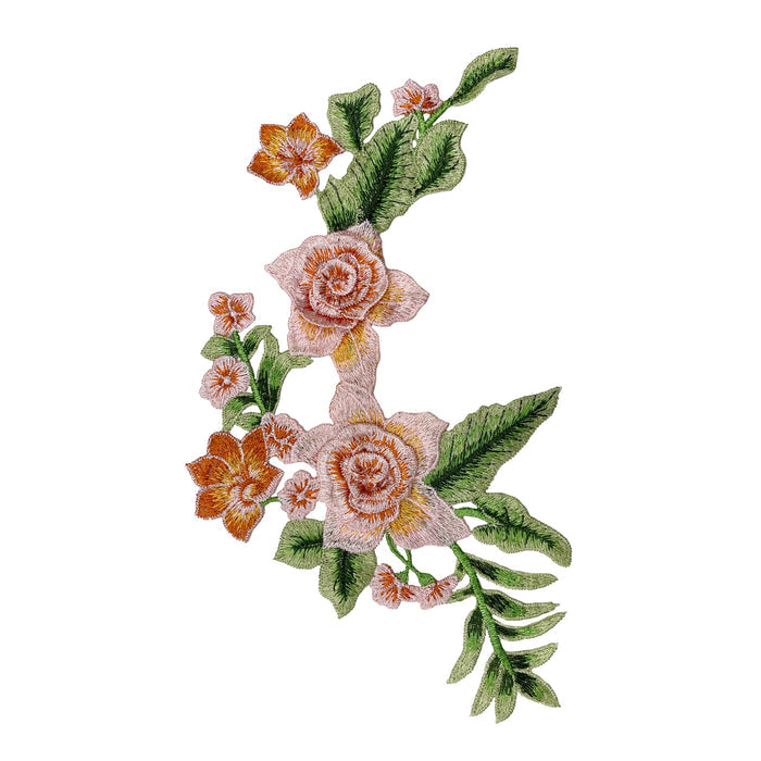 Flower Patch by Ani Accessories, detailed embroidered floral applique for clothing, bags, and DIY projects