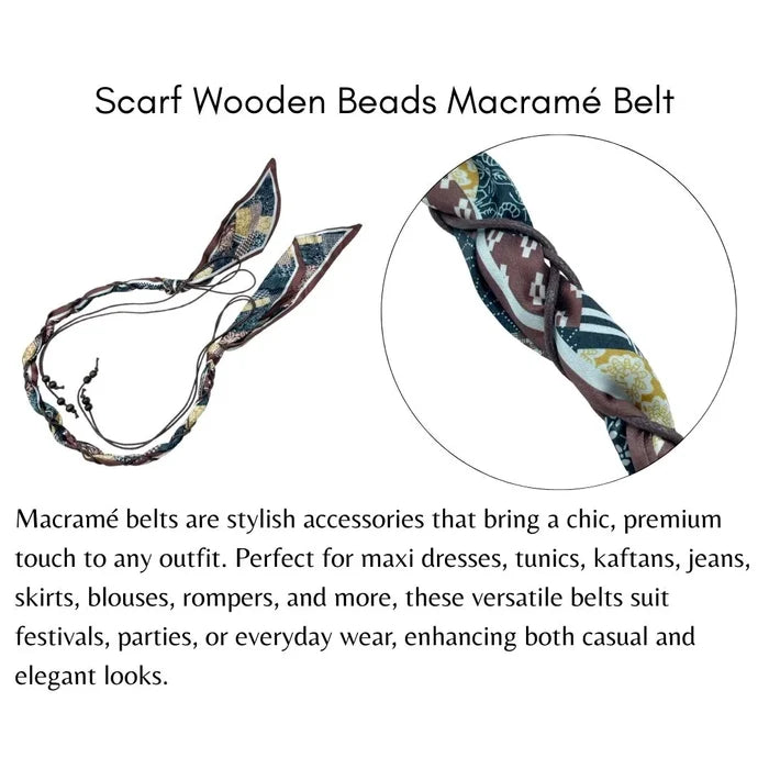 Multicolor Scarf Macrame Belt