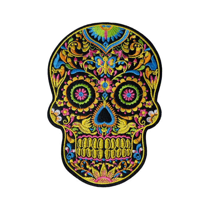 Multicolor Skull Hot Fix Patch