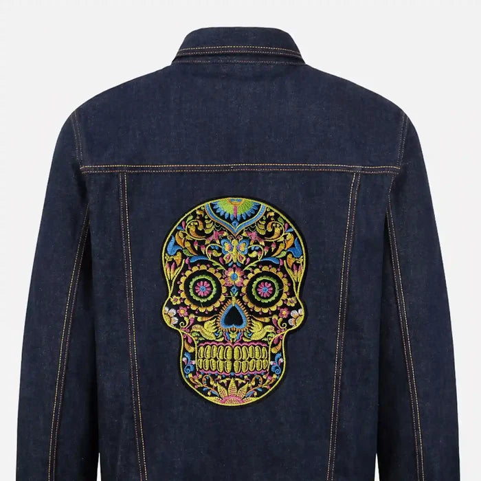 Multicolor Skull Hot Fix Patch