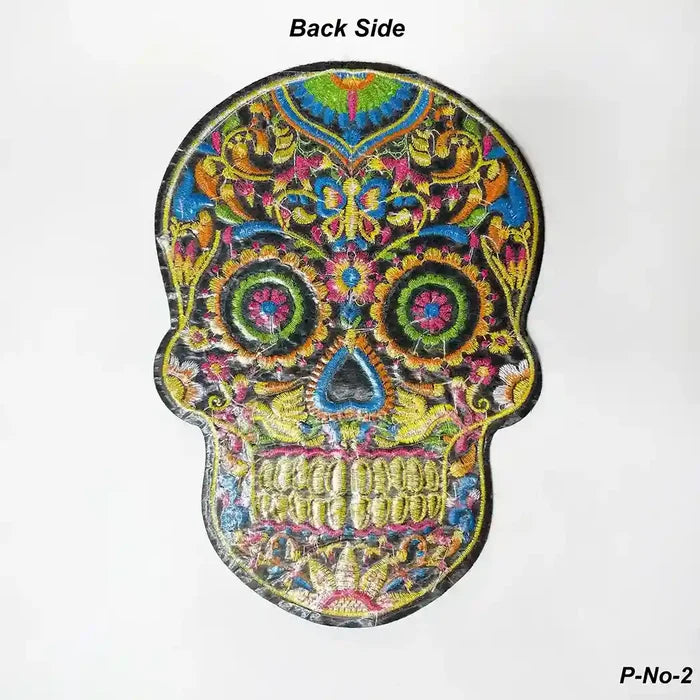 Multicolor Skull Hot Fix Patch