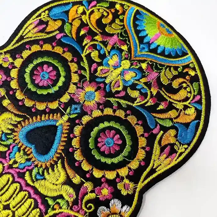Multicolor Skull Hot Fix Patch