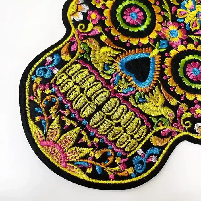 Multicolor Skull Hot Fix Patch