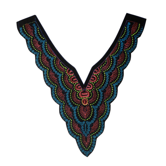 Multicolor V Shaped Sweetheart Neckline
