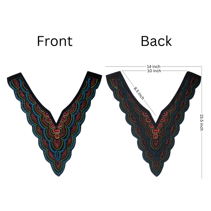 Multicolor V Shaped Sweetheart Neckline