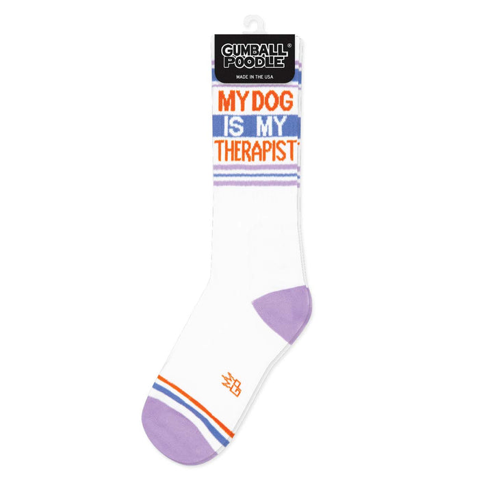 My Dog Is My Therapist Gym Crew Socks - Dog.Dog.Cat.
