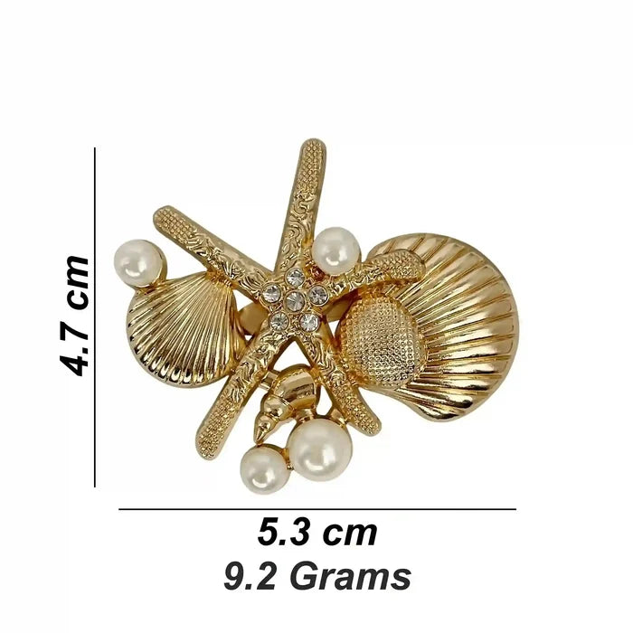 Nautical Pearl Starfish Brooch