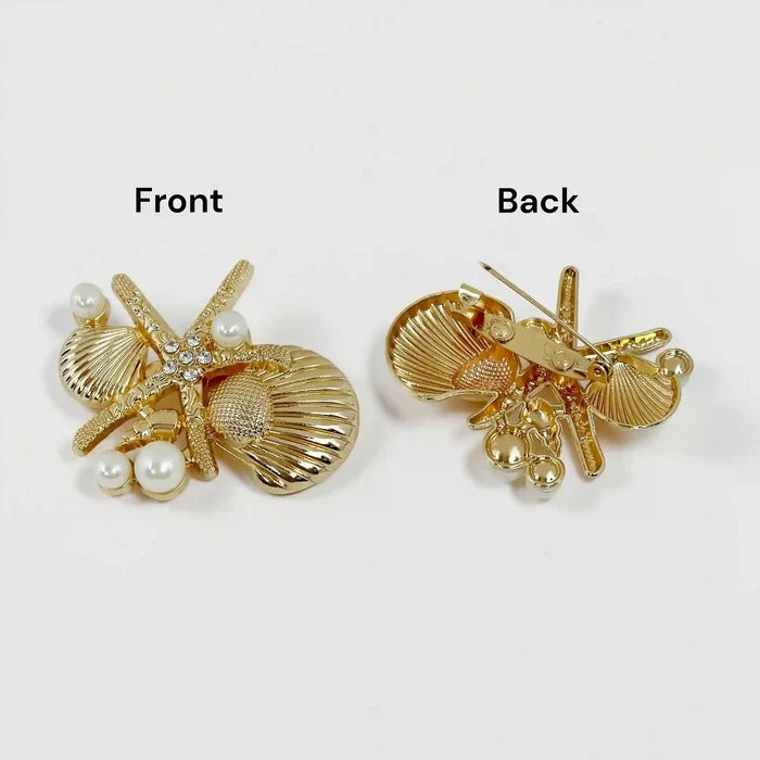 Nautical Pearl Starfish Brooch