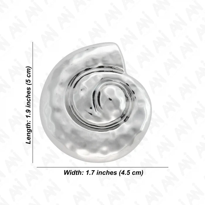 Ani Accessories Nautilus Shell Buckle/Button – (XL Size) written on the white background with zooming image of the Buckle.