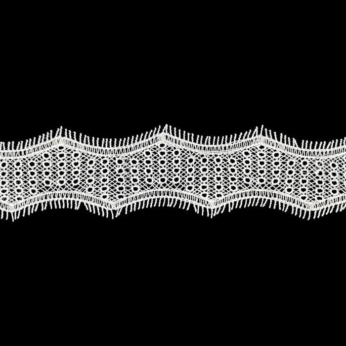 Net Lace Trim with Intricate Pattern | Width 5.5cm (2.1 inches) 55mm | SKU-FML-21