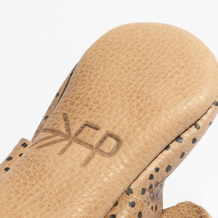 Newborn Almond Speckles Knotted Bow Baby Shoe - Babies in Bloom