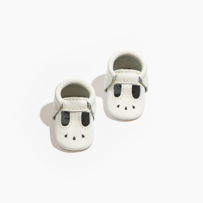 Newborn Bright White Mary Jane Baby Shoe - Babies in Bloom