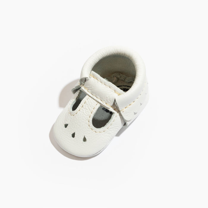 Newborn Bright White Mary Jane Baby Shoe - Babies in Bloom