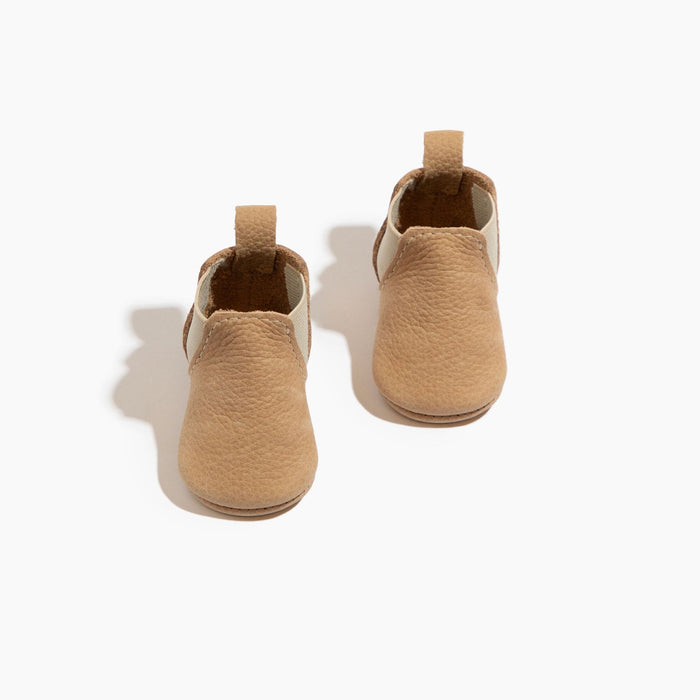 Newborn Weathered Brown Chelsea Boot Baby Shoe - Babies in Bloom