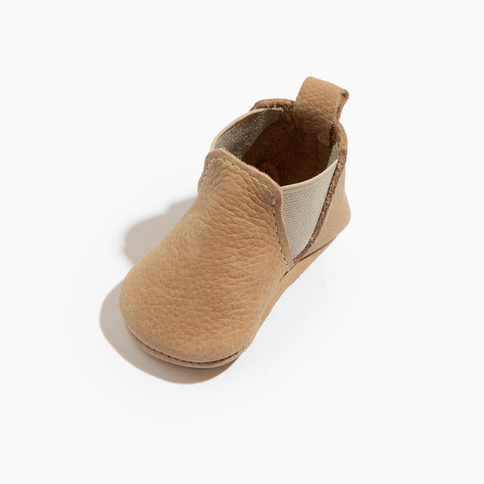 Newborn Weathered Brown Chelsea Boot Baby Shoe - Babies in Bloom