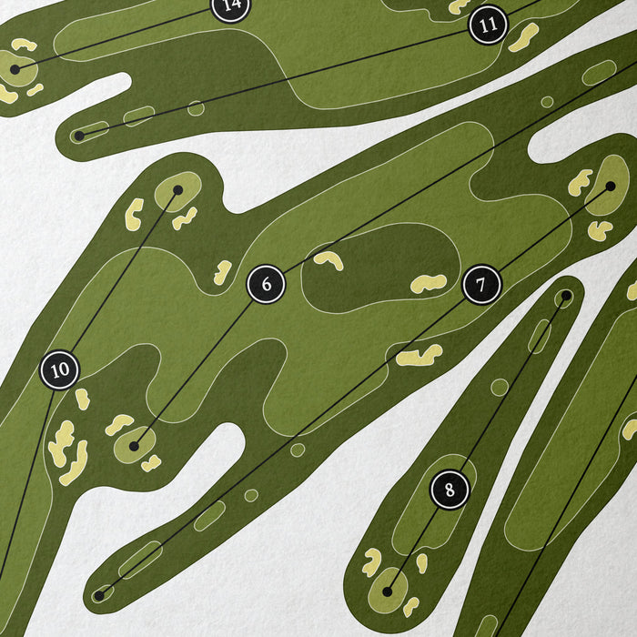 Newport Beach Country Club | Golf Course Map | Close Up