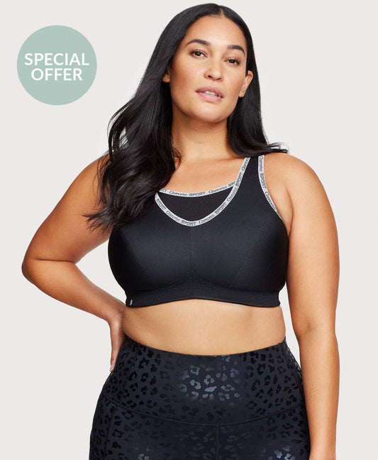 No-Bounce Camisole Sports Bra Black