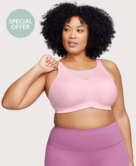 No-Bounce Camisole Sports Bra Parfait Pink