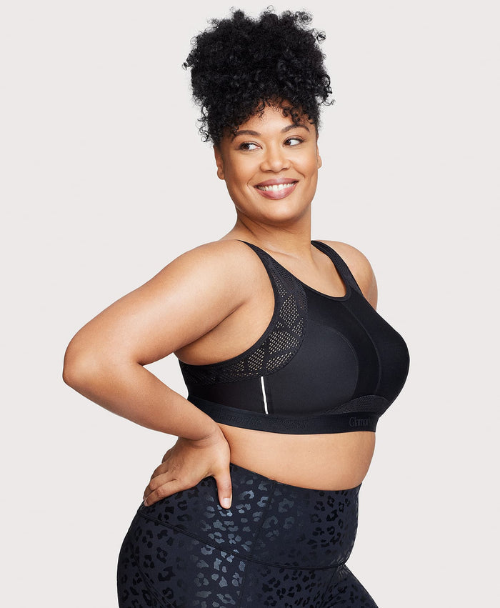 No-Sweat Mesh Sports Bra Black
