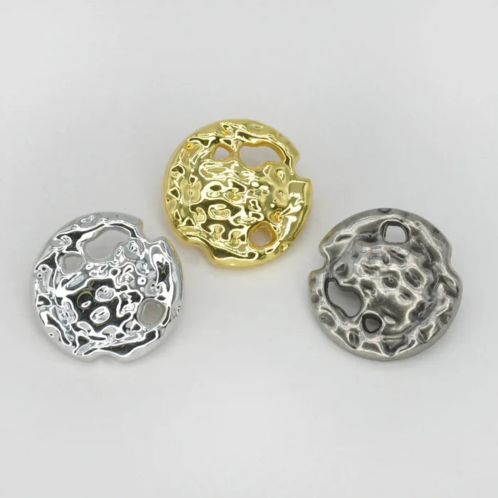 Nugget Style Metal Buttons | 15mm (24L), 18mm(28L) & 23mm(36L)