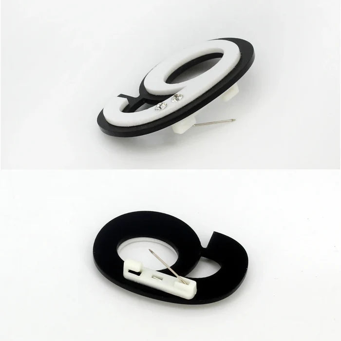 Number 6 Brooch