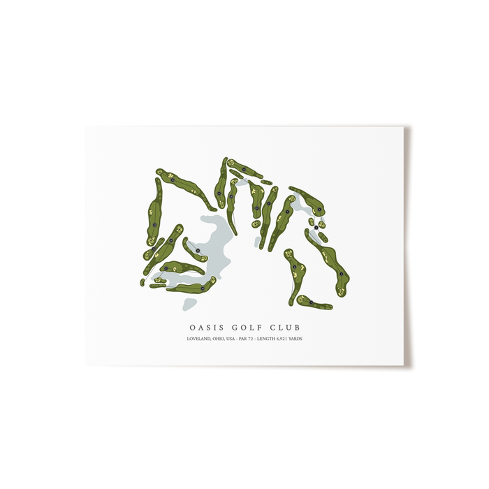 Oasis Golf Club | Golf Course Map | Unframed