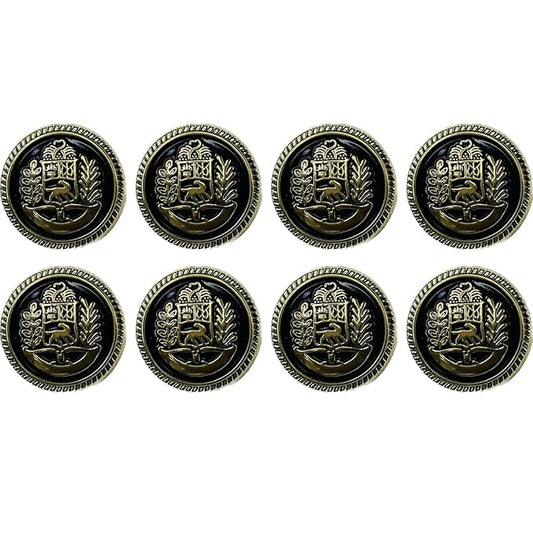 Oceanic Elegance Metal Buttons