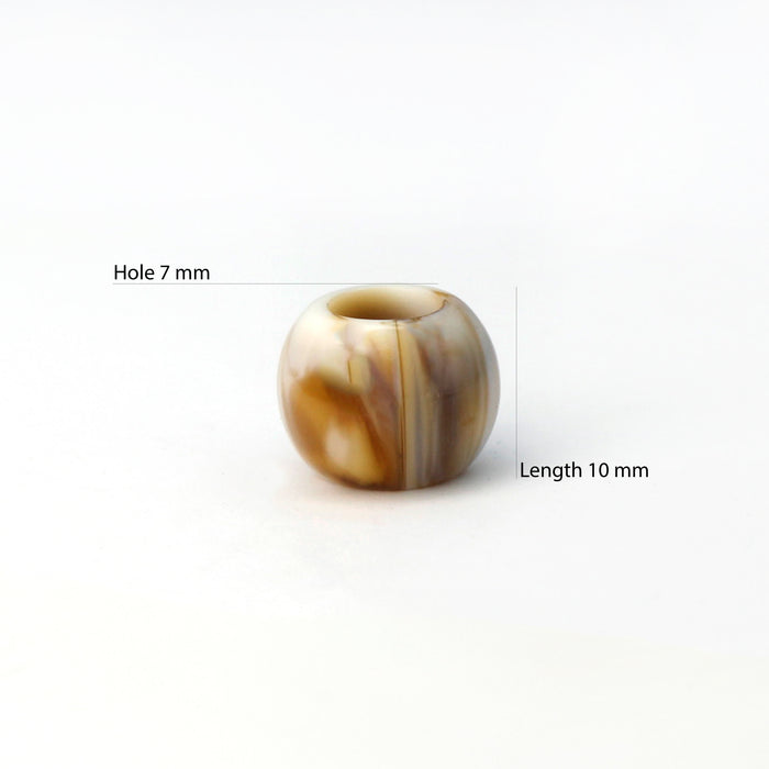 Off White Textured Marble Resin beads