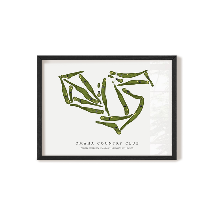 Omaha Country Club | Golf Course Map | Black Frame
