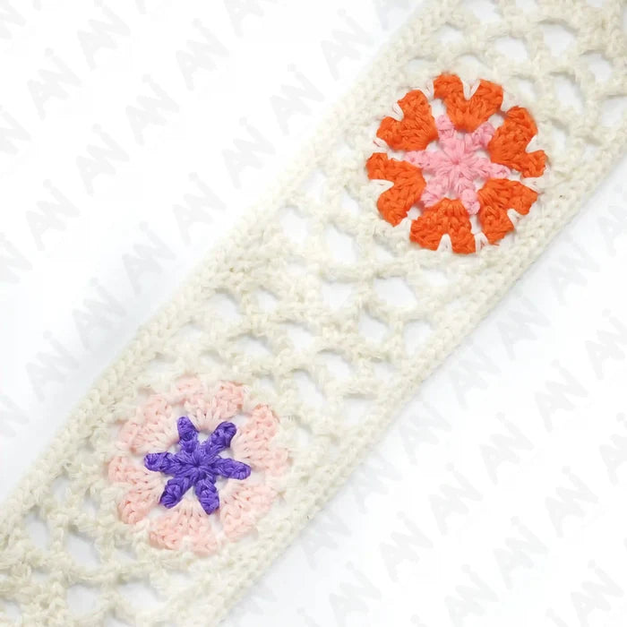 Openwork Crochet Multicolor Lace | 2 Meter