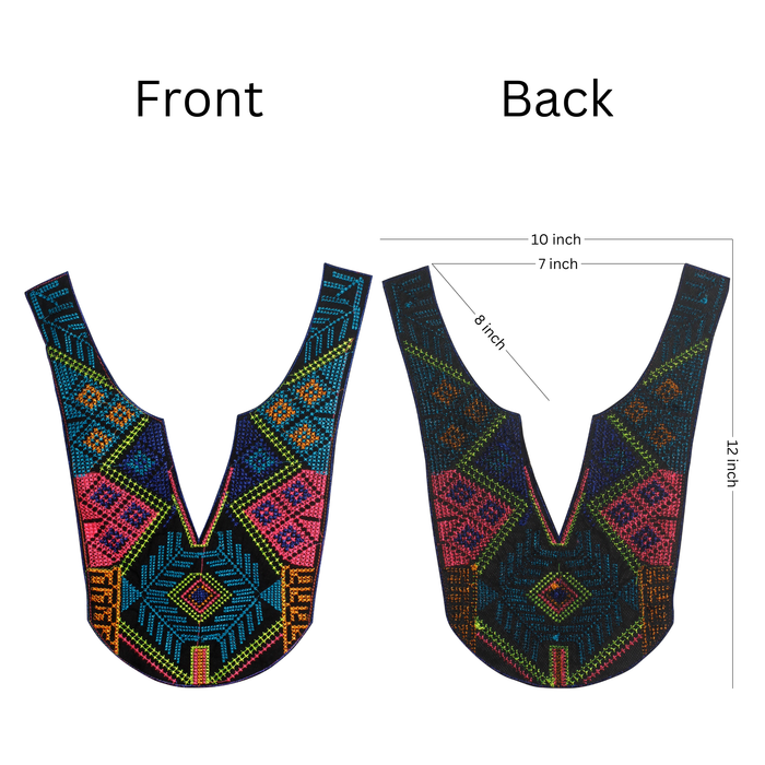 Opposing Hues Boho Multicolor Sweetheart Neckline Yoke
