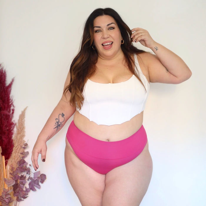 Organic Cotton Super High Leg Knickers - Barbara