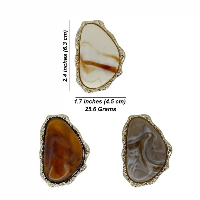 Organic Marbled Stone Buckles
