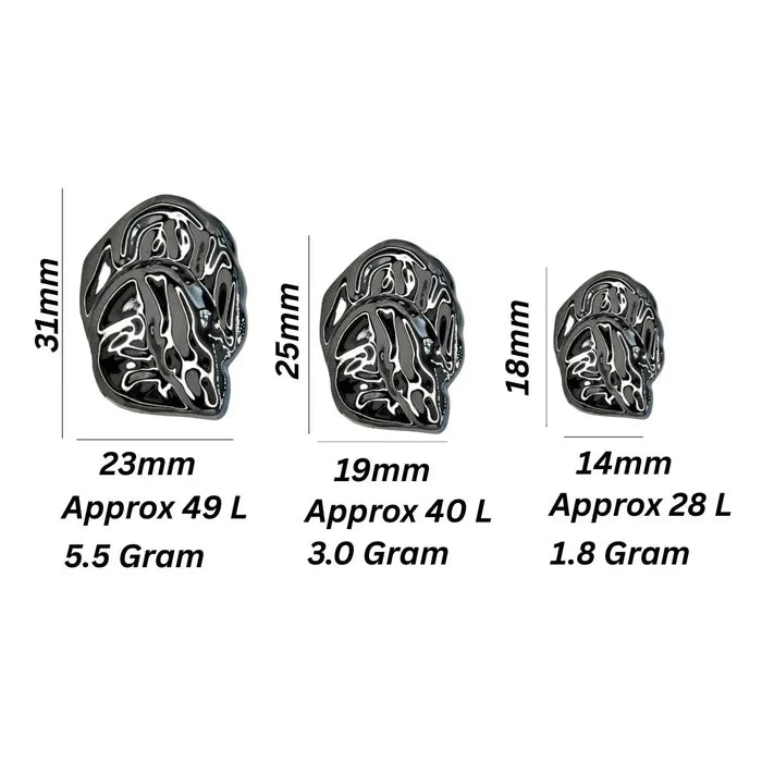 Organic Shape Hammered Buttons | 31mm, 25mm & 18mm